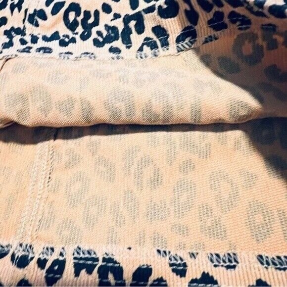 Le Lis Leopard Print Corduroy Mini Skirt Size Small Tan Statement Classic NEW - Picture 10 of 15
